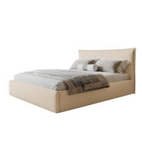 BETT 90x200 - Polsterbett mit Bettkasten und Metallrahmen - Modern Betten - Kuscheliger Catch-Me-Stoff - Kollektion Verona - Beige - Beige, Holz/Textil (90/200cm) - Alpi-Möbel