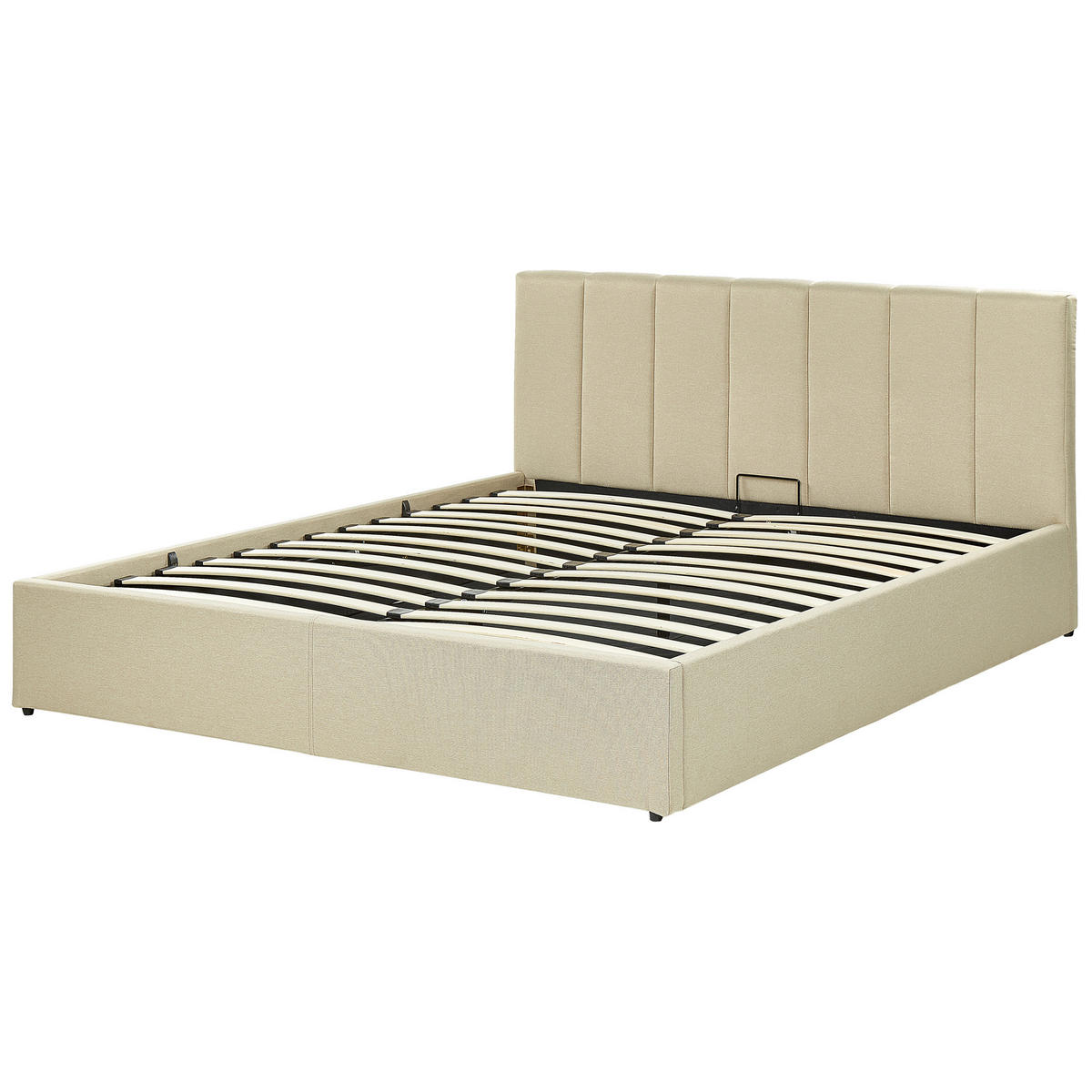 POLSTERBETT 160/200cm Beige Dreux - Beige, Textil (160/200cm) - Beliani