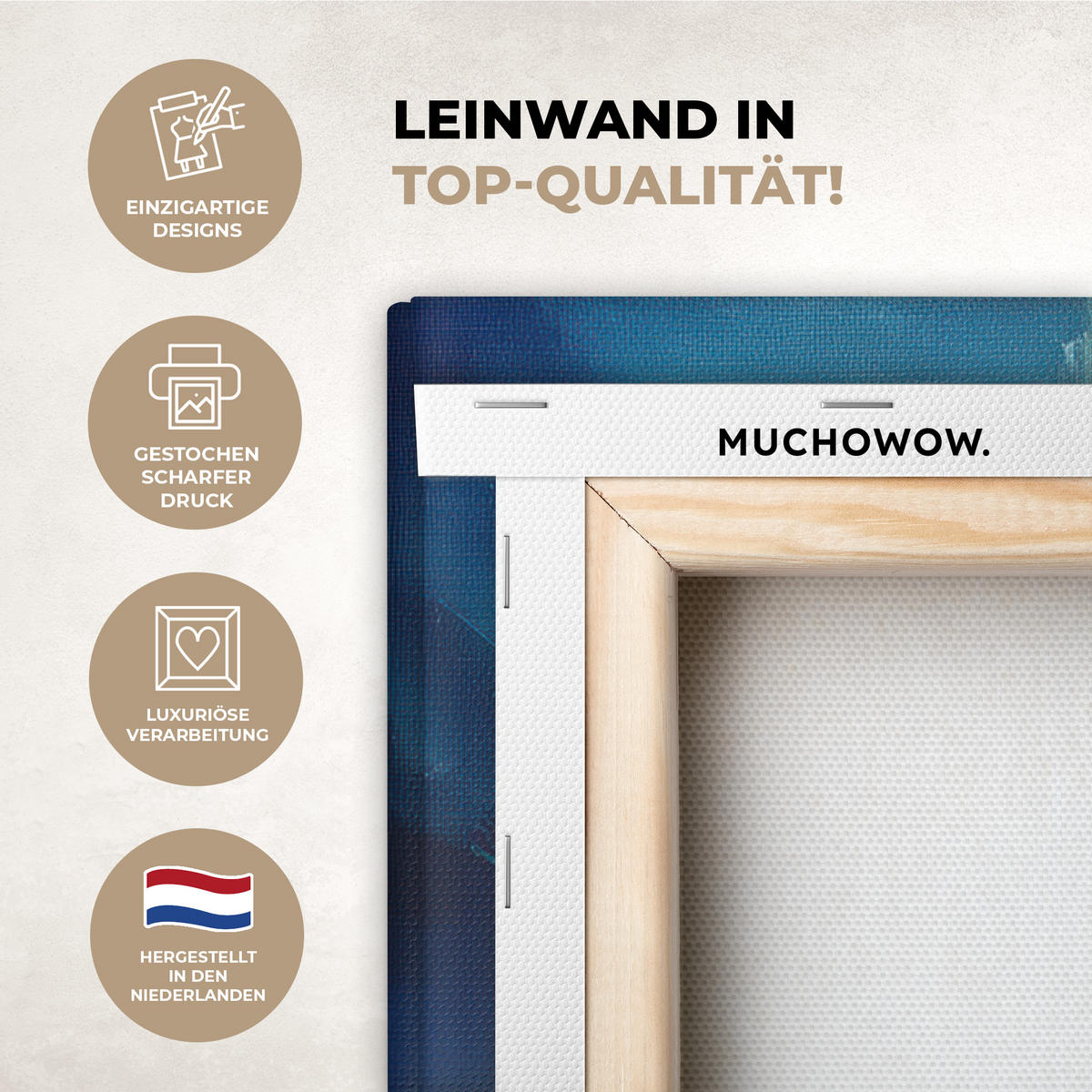 LEINWANDBILD Weihnachtsbaum - Weihnachten - Abstrakt - Farbenfroh 40x60 cm - Multicolor, Textil (40/60cm) - MuchoWow