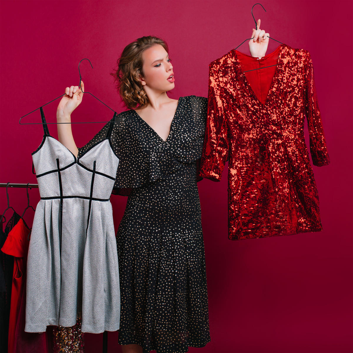 48XKOVOVÉ vešiaky - čierna, kov/plast (41/21/0.2cm) - Relaxdays