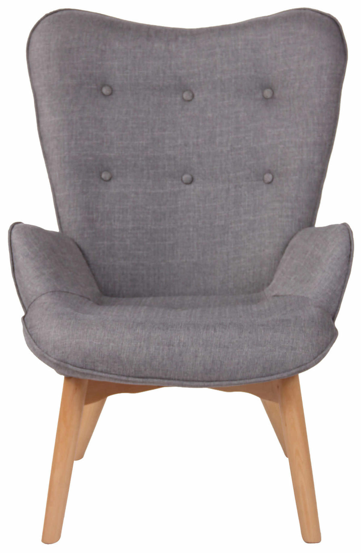 SESSEL Stoff grau - Grau, Holz/Textil (71/100/77cm) - CLP
