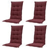 GARTENSTUHLKISSEN Panama 123/50 cm 4er-Set - Dunkelrot, Textil (50/7/123cm) - Madison