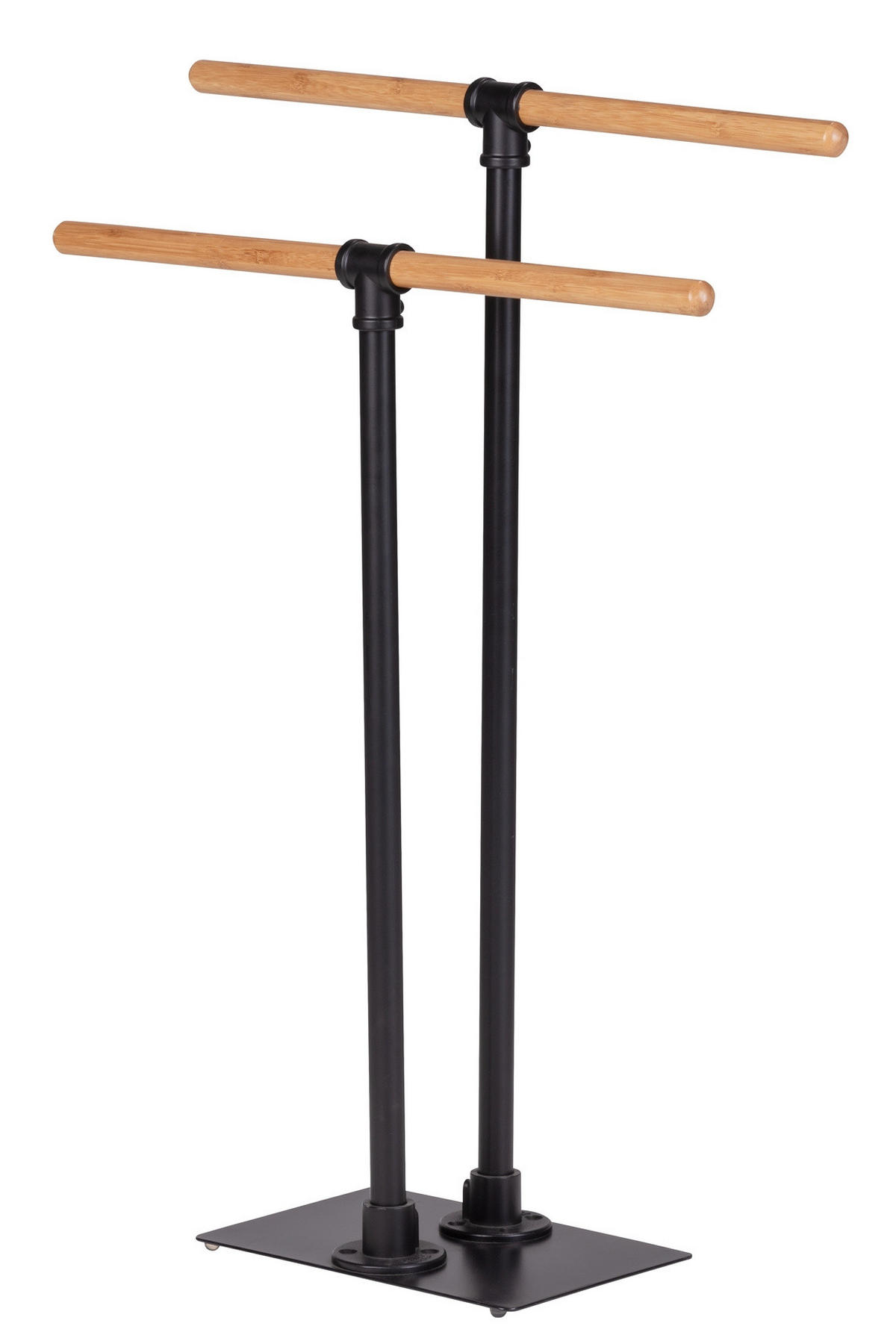 HANDTUCHSTÄNDER Forli schwarz Bambus - Schwarz, Metall (60/82.5/20cm)