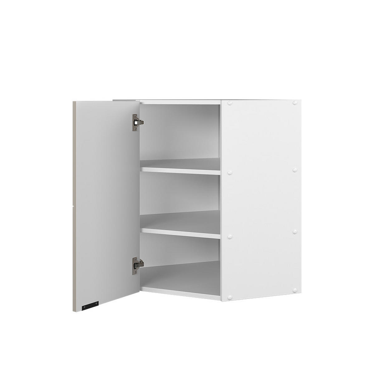 ECKHÄNGESCHRANK Fame-Line GrauBeige 57 cm - Weiß/Grau, Holzwerkstoff (57/72/34.1cm) - Vicco
