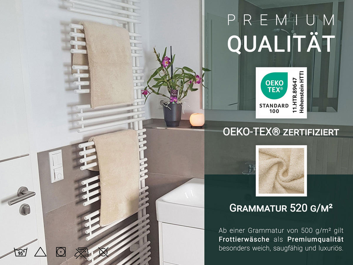 DUSCHTÜCHER, 3er-Set, 70x140 cm, 100% Baumwolle, Braun - Hellbraun, Textil (70/140cm) - Zollner