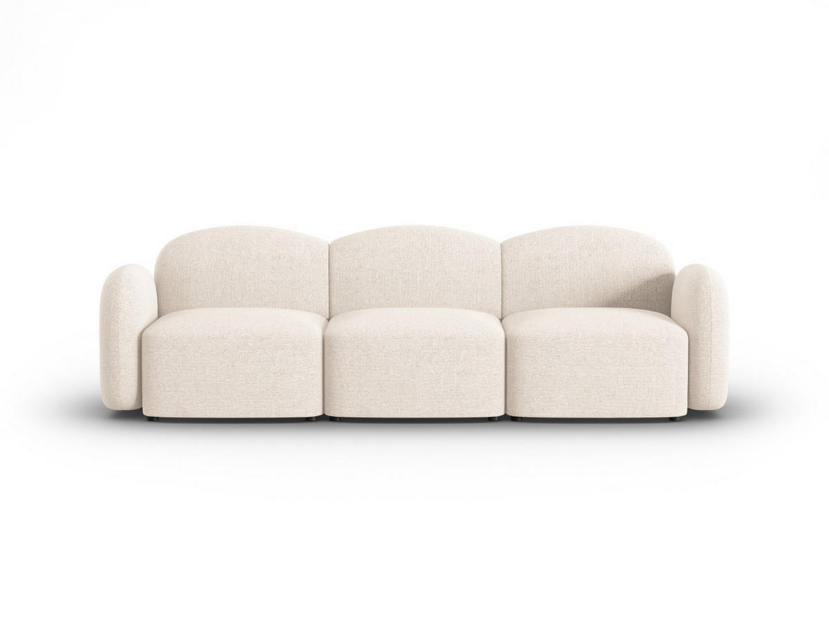 SOFA Blair aus Chenille-Stoff beige clair melange 3 Sitzplätze - Beige, Textil (87/80/272cm) - Micadoni