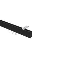 INNENLAUF-GARDINENSTANGEN-SET Smartline Paxo 140 cm, 1-läufig, 14x35 mm Schwarz - Schwarz, Metall (140cm) - INTERDECO