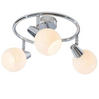 LED DECKENLEUCHTE Metall Chrom Silber - Silberfarben, Glas (12/25/25cm) - Nowa