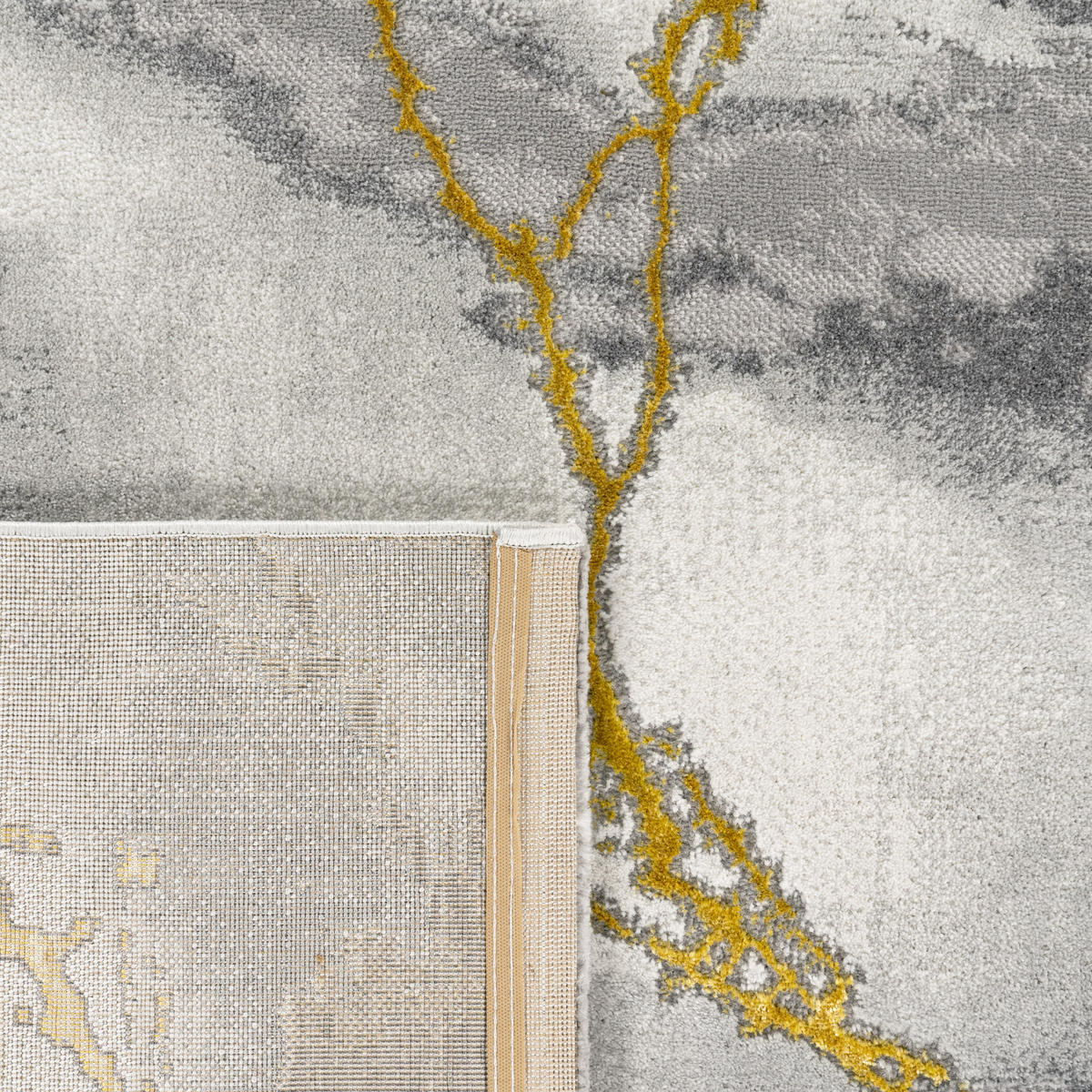 KURZFLORTEPPICH 120/170 cm Kraft 524 - Goldfarben, Textil (120/170cm) - Paco Home