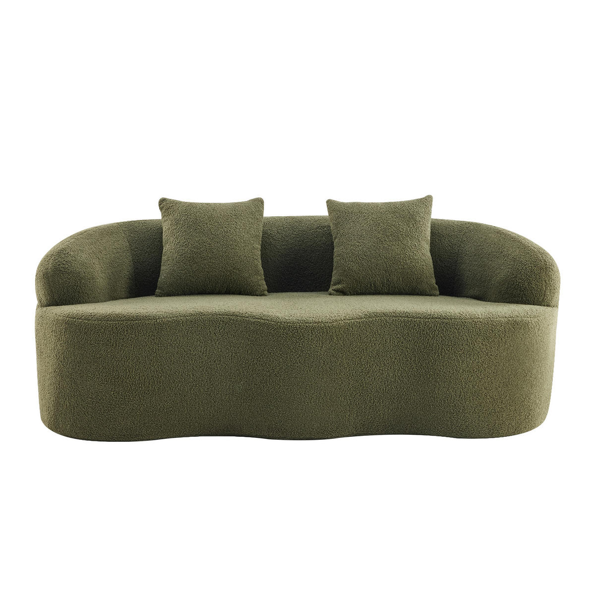 2-SITZER-SOFA DE-34988 geschwungen Grün - Grün, Textil (89/70/170cm) - ComfortXL