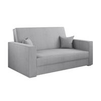 SOFA, Schlaffunktion - America Stoff Poso Hellgrau - Hellgrau, Holz (137/77/112cm) - Kaiser Möbel