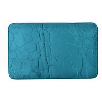 BADTEPPICH Zac Blau 80/50/2 cm Textilien - Blau, Textil (50/80cm) - Mondex