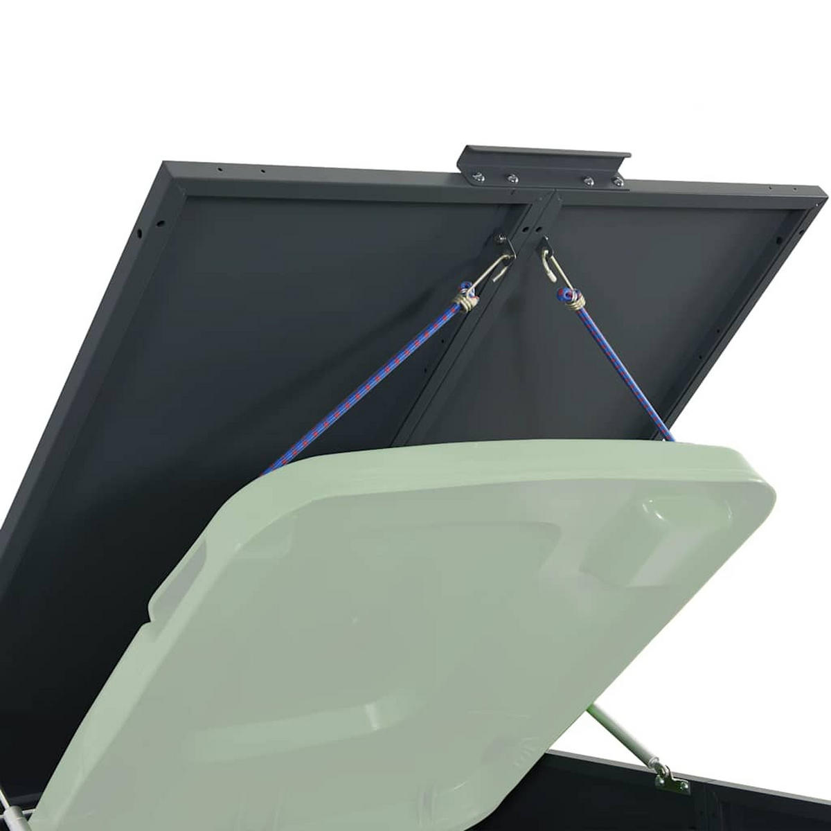 MÜLLTONNENBOX Gorilo für 3 Tonnen Anthrazit 207x79x117 cm - Anthrazit, Metall (207/117/79cm) - DELUKE