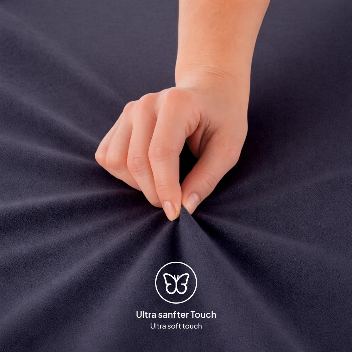 SPANNBETTLAKEN TOPPER 90/210/12 cm Dunkelblau - Dunkelblau, Textil (90/210cm) - AM Qualitätsmatratzen