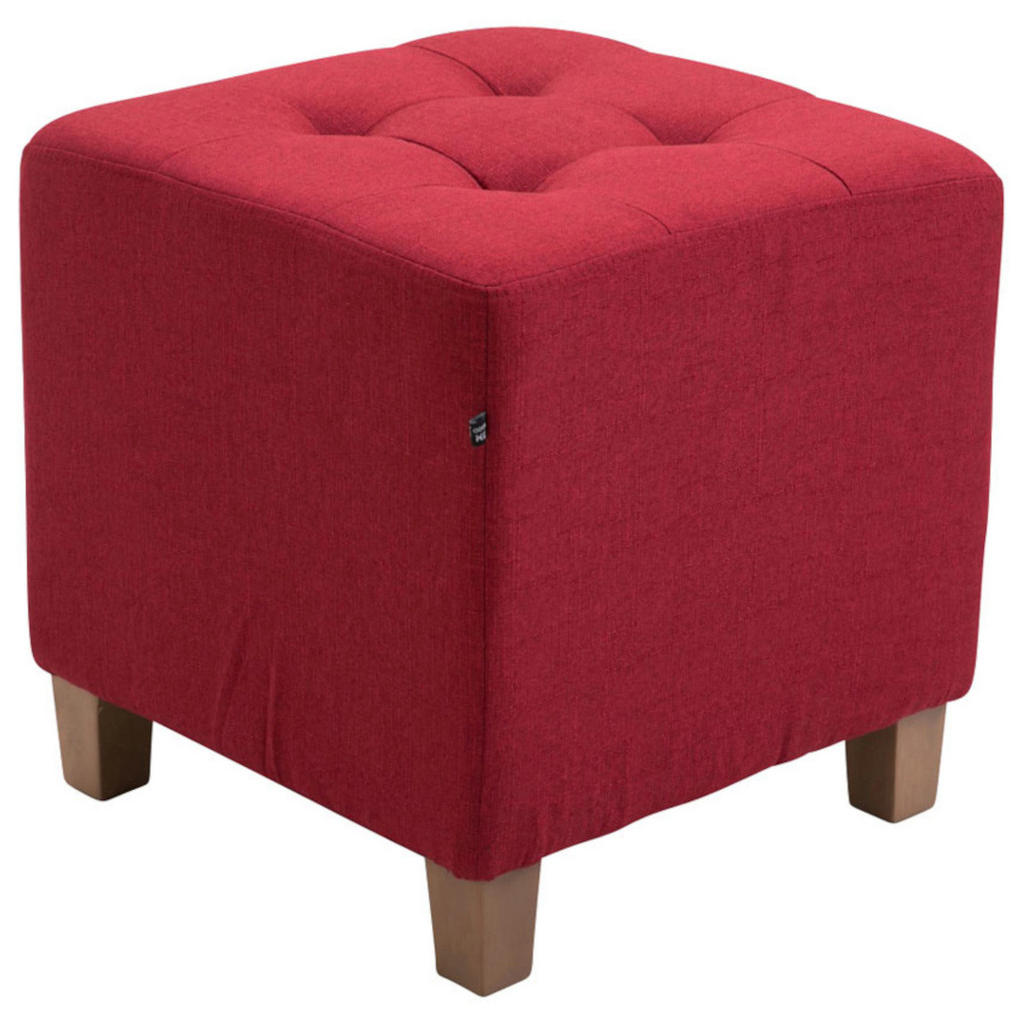 Thumbnail - CLP Sitzwürfel, Rot, Textil, 45x46x45 cm, Wohnzimmer, Hocker, Sitzwürfel
