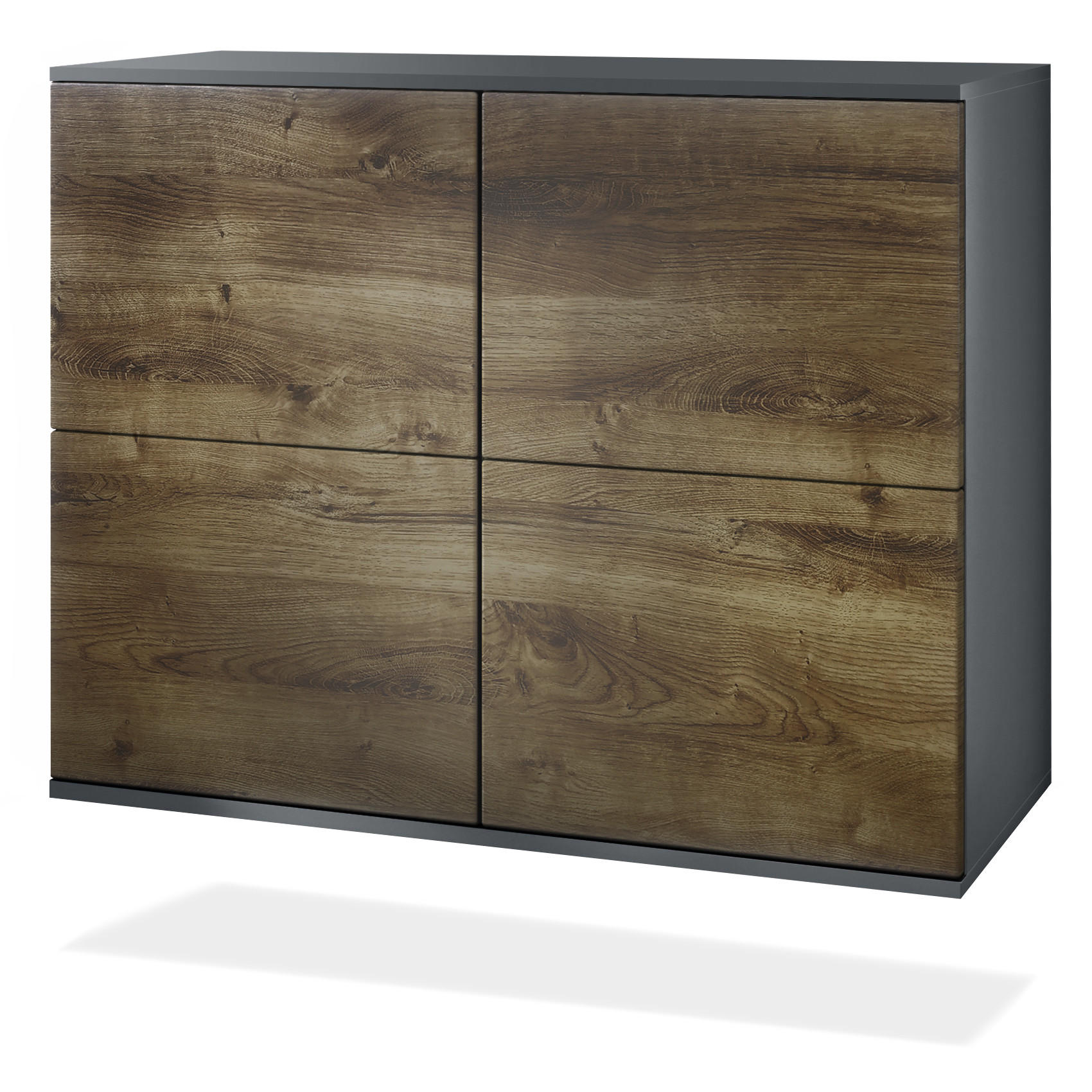 Vladon KOMMODE Alteiche 93cm × 35cm × 74cm
