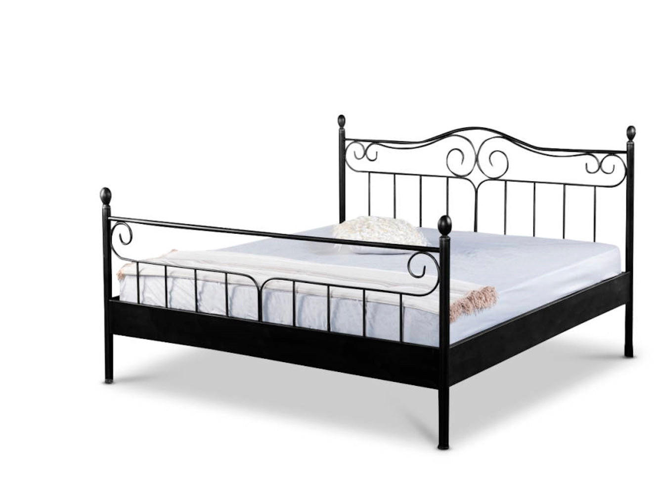 METALLBETT Virgina / 180 x 200 cm / schwarz - Schwarz, Metall (180/200cm) - BED BOX