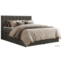 BOXBETT ALVER 200/200 - Dunkelgrau Velvet - Topper T25 - H3 - Dunkelgrau, Textil (200/200cm) - MKS