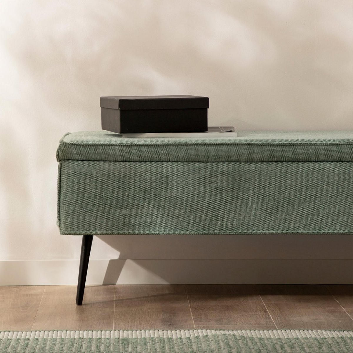 BANK Sanna Grün 109 cm x 43 cm - Grün, Textil (109/43/41cm)