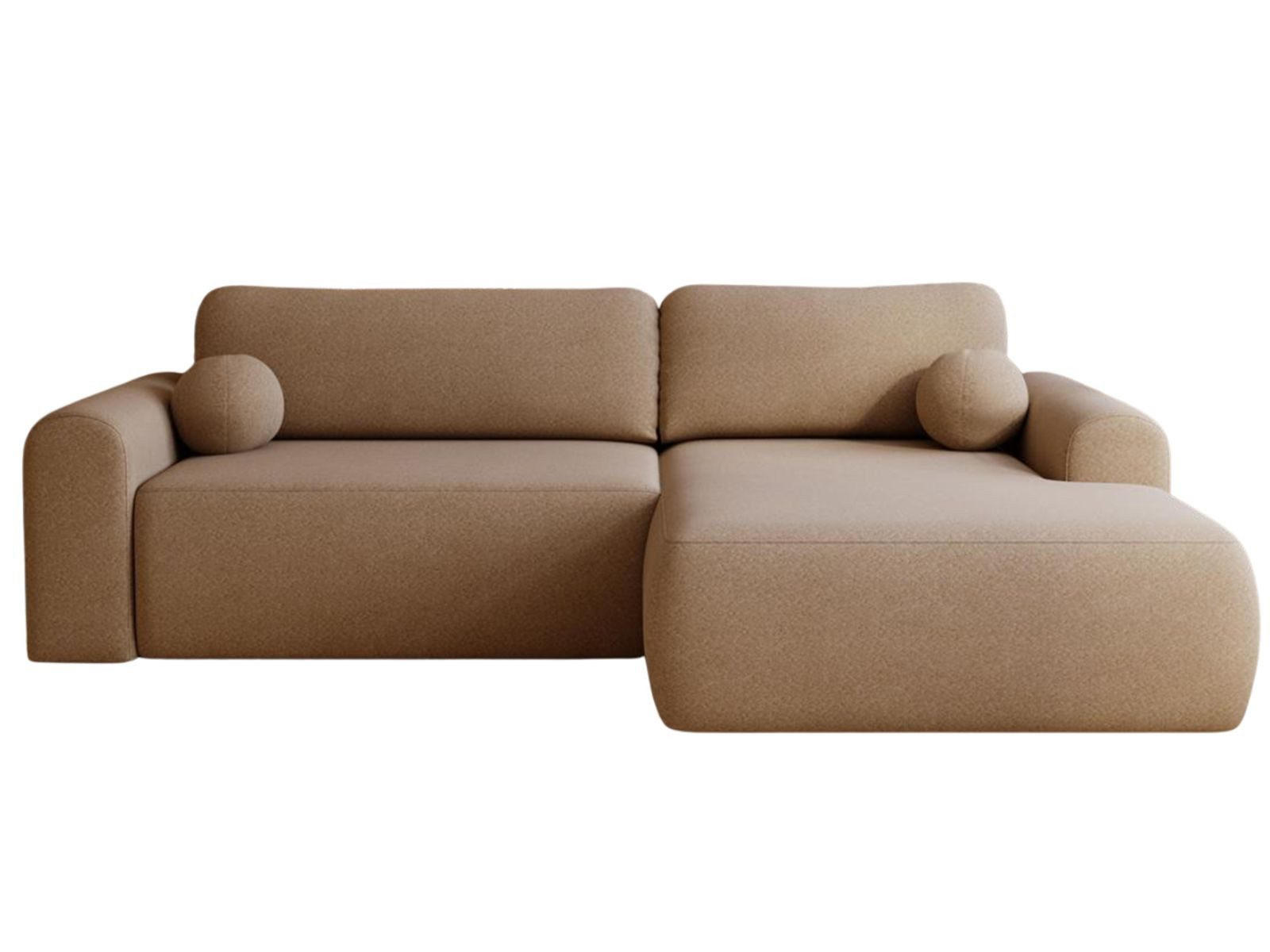 ECKSOFA beige rechts AURA - Beige, Holzwerkstoff (257/177cm) - Compleo24