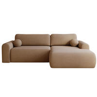 ECKSOFA beige rechts AURA - Beige, Holzwerkstoff (257/177cm) - Compleo24