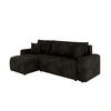 ECKSOFA Nolani mit Schlaffunktion & Bettkasten – Modern & Bequem - Graphitfarben, Kunststoff (248/145cm) - Panda Möbel