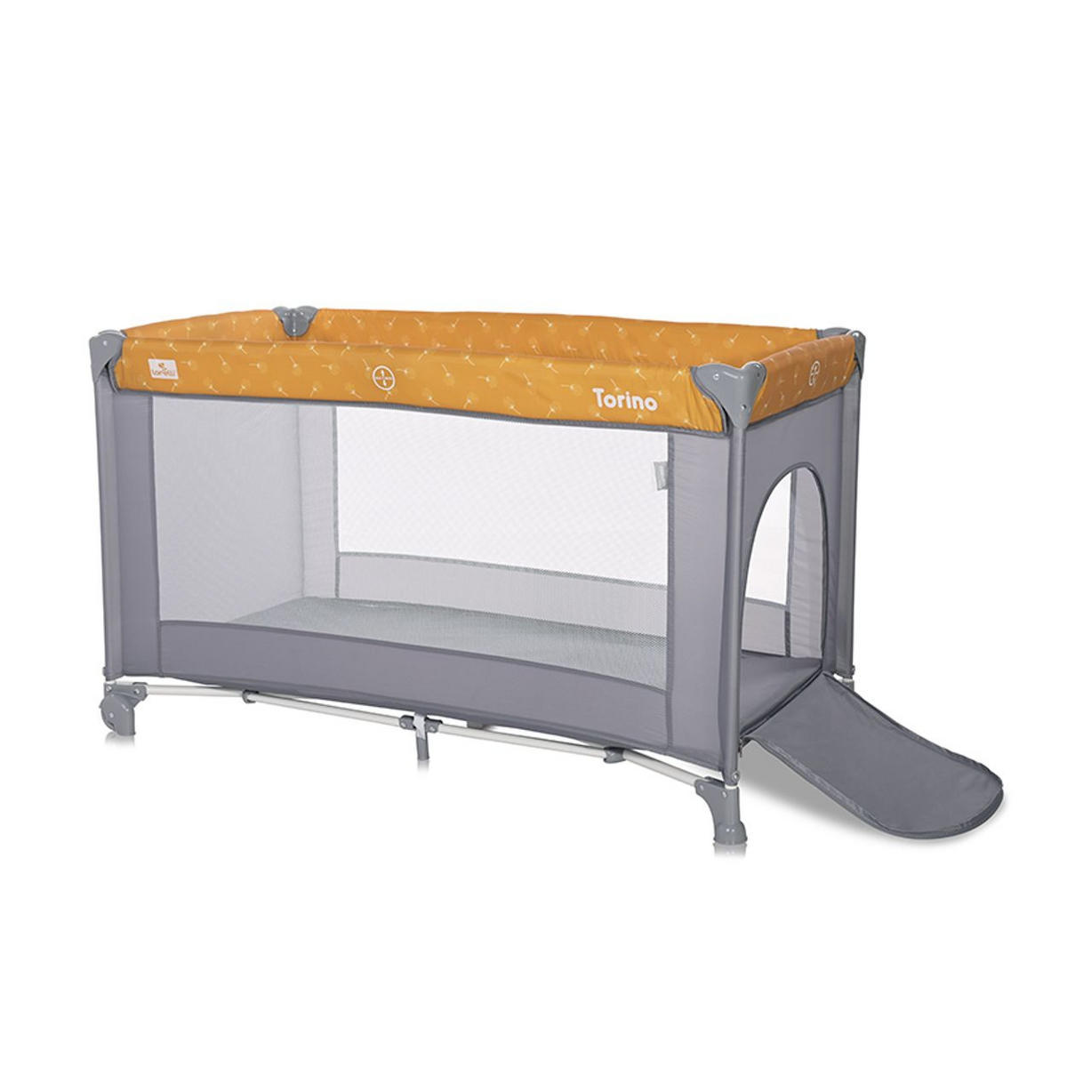 REISEBETT Torino gelb Laufstall seitlicher Eingang, Tragetasche, Faltmatratze - Gelb, Kunststoff (60/120cm) - Lorelli