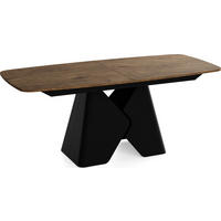 ESSTISCH Vanta rechteckig ausziehbar verlängerbar mit Schwarzem Metallgestell, Eiche Braun Rustikal 180-270/90/76 cm - Alteiche/Schwarz, Holzwerkstoff/Metall (90/270/76cm) - WFL GROUP