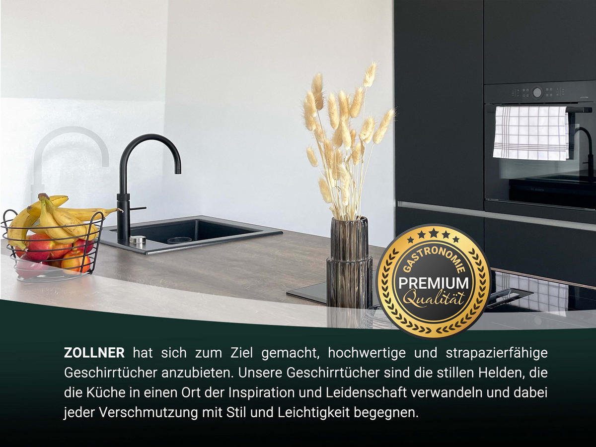 GESCHIRRTÜCHER, 5er-Set, 50x70 cm, 100% Baumwolle, Grau - Grau, Textil (50/70cm) - Zollner
