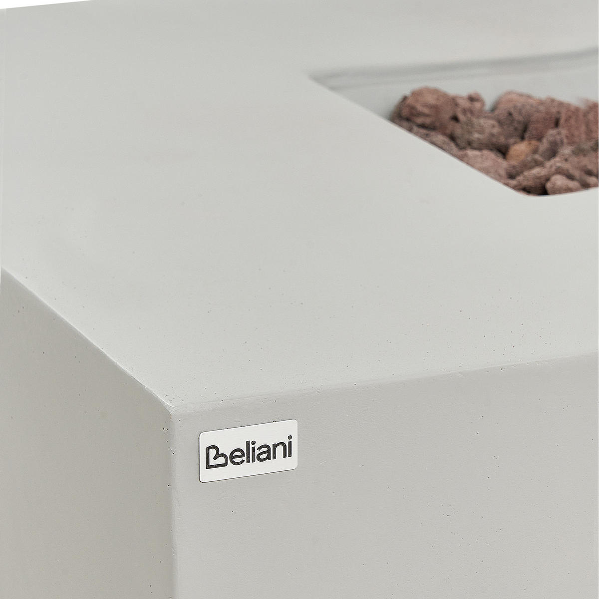 FEUERSTELLE Grau Pavo II - Grau, Stein (143/31/71cm) - Beliani