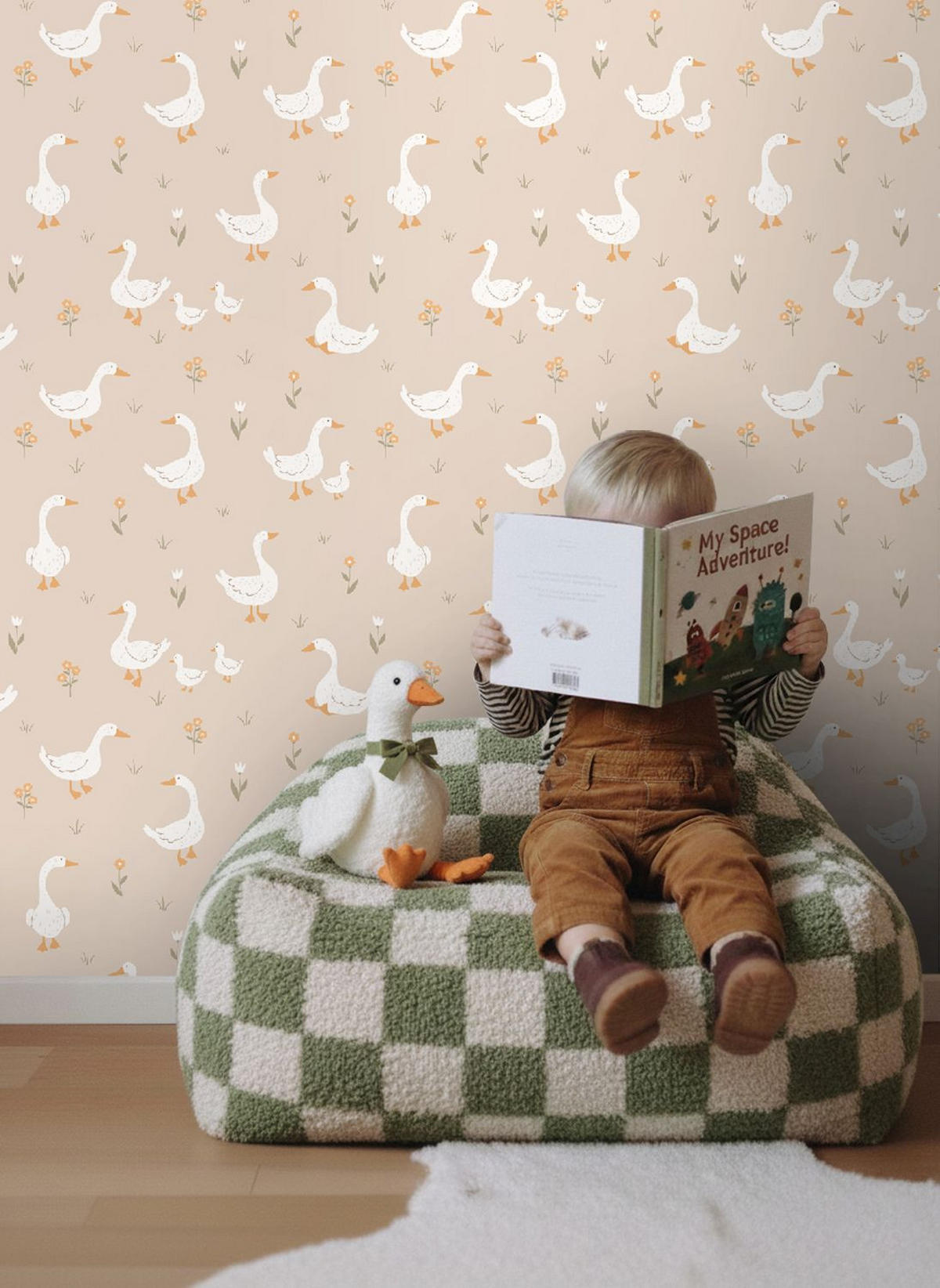 TAPETE Gänsen 50 x 900 cm - Beige, Papier (50/0.1cm) - ESTAhome