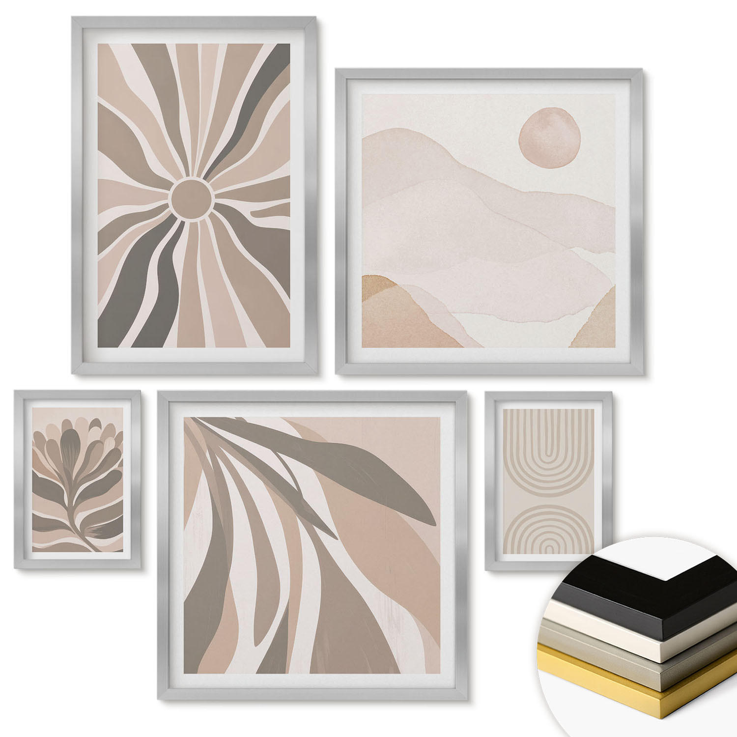 ArtPrintCave Wandbilder Silber 40x60 cm