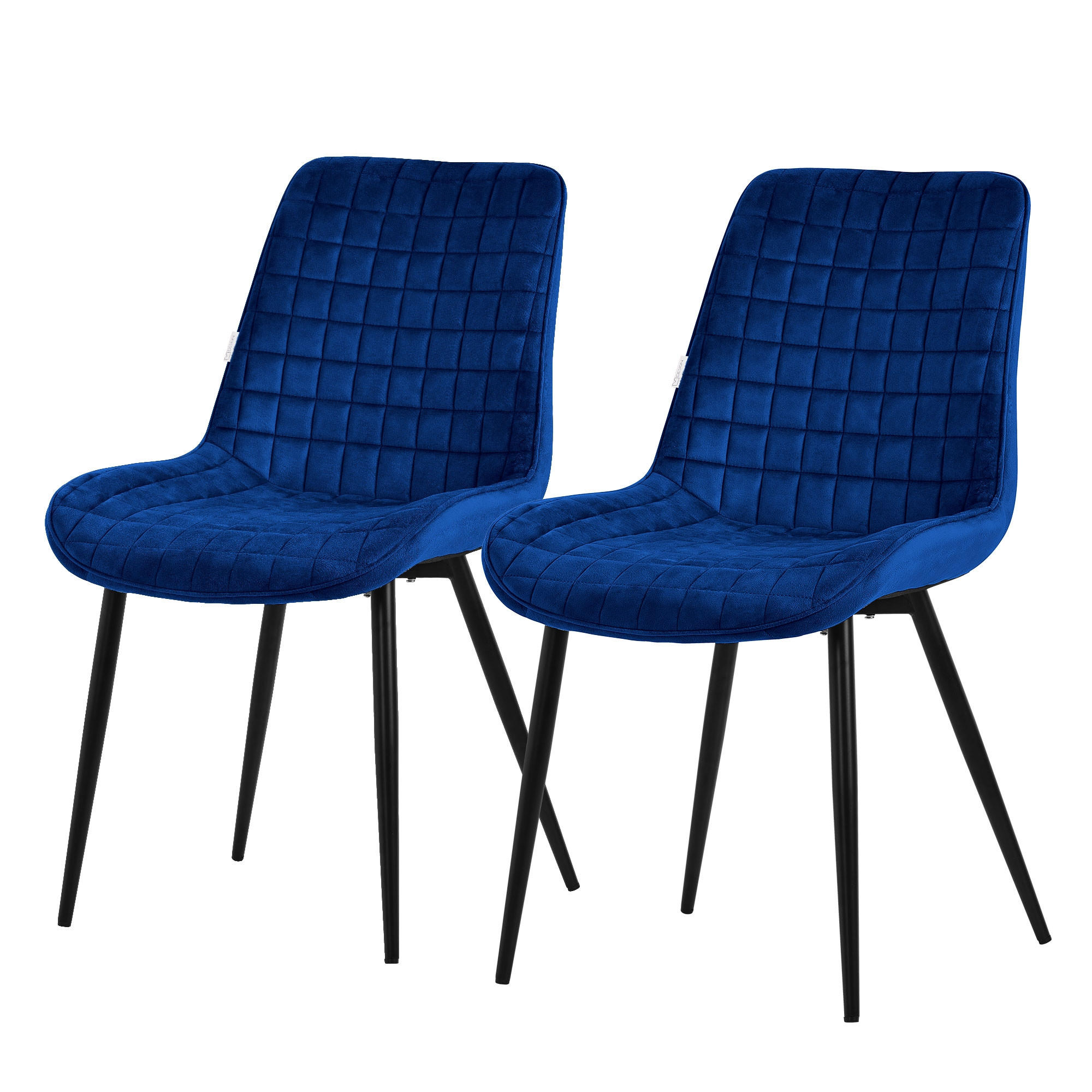 ML-DESIGN JÍDELNÍ ŽIDLE 2KS SADA Tmavě modrý samet