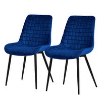 ESSZIMMERSTUHL Dunkelblau 2er Set - Dunkelblau, Metall (52/89/60cm) - ML-DESIGN
