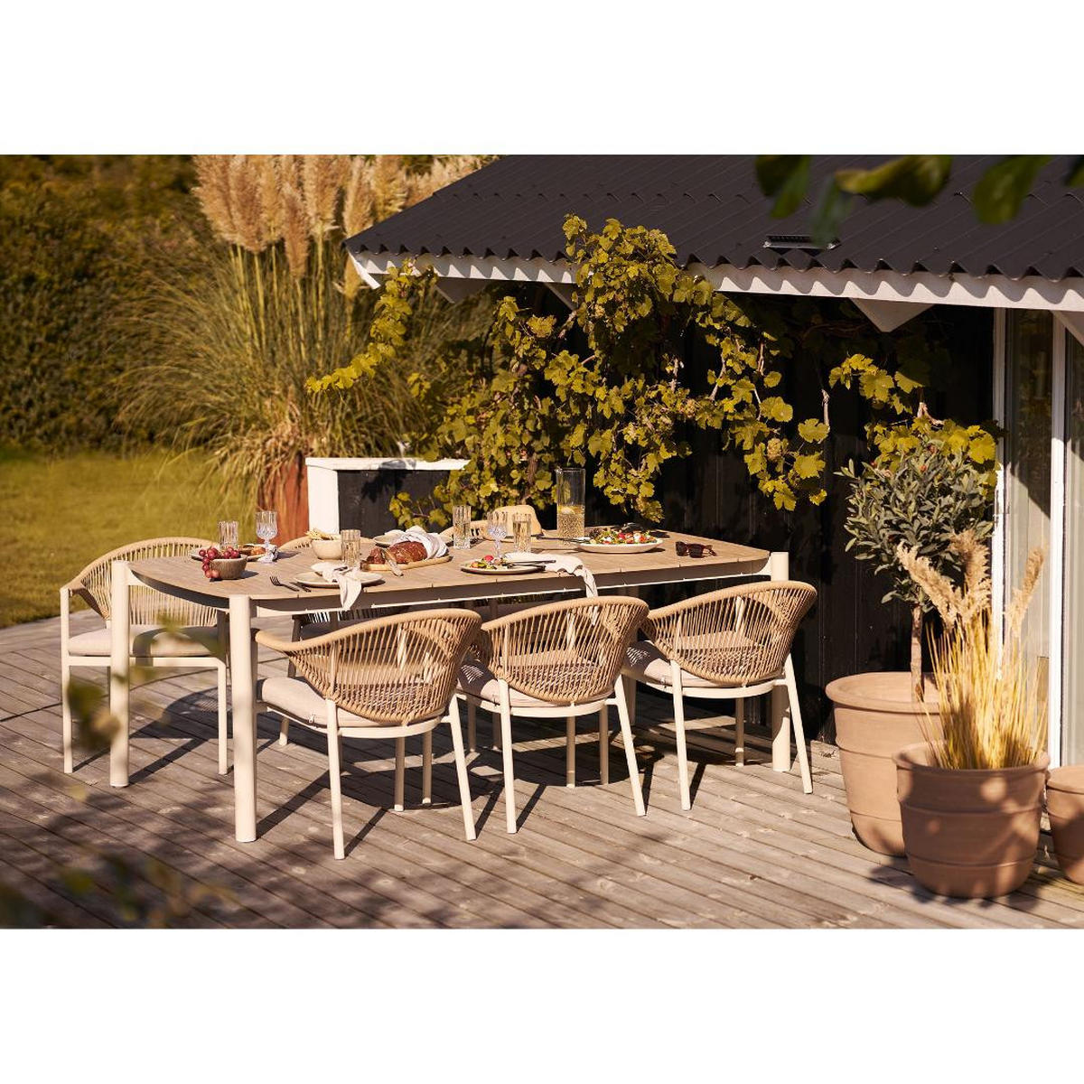 GARTENTISCH, Bella, Sandfarben, Metall, 200 x 100 x 74 cm - Sandfarben, Metall (100/200/74cm) - ebuy24