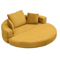 KLAPPSOFABETT 2-in-1 Sofa und Bett 173/176/40 cm - Gelb, Textil (176/40/173cm)