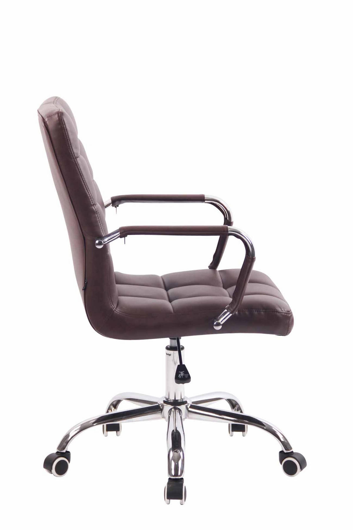 BÜROSTUHL Deal, Kunstleder Bordeauxrot - Bordeaux, Textil/Metall (56/104/62cm) - TPFLiving