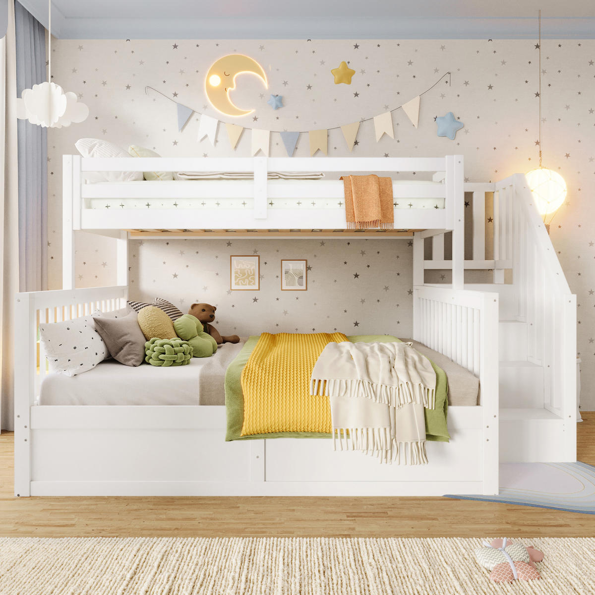 ETAGENBETT 90/200 cm & 140/200 cm Weiß - Weiß, Holz - Raumix