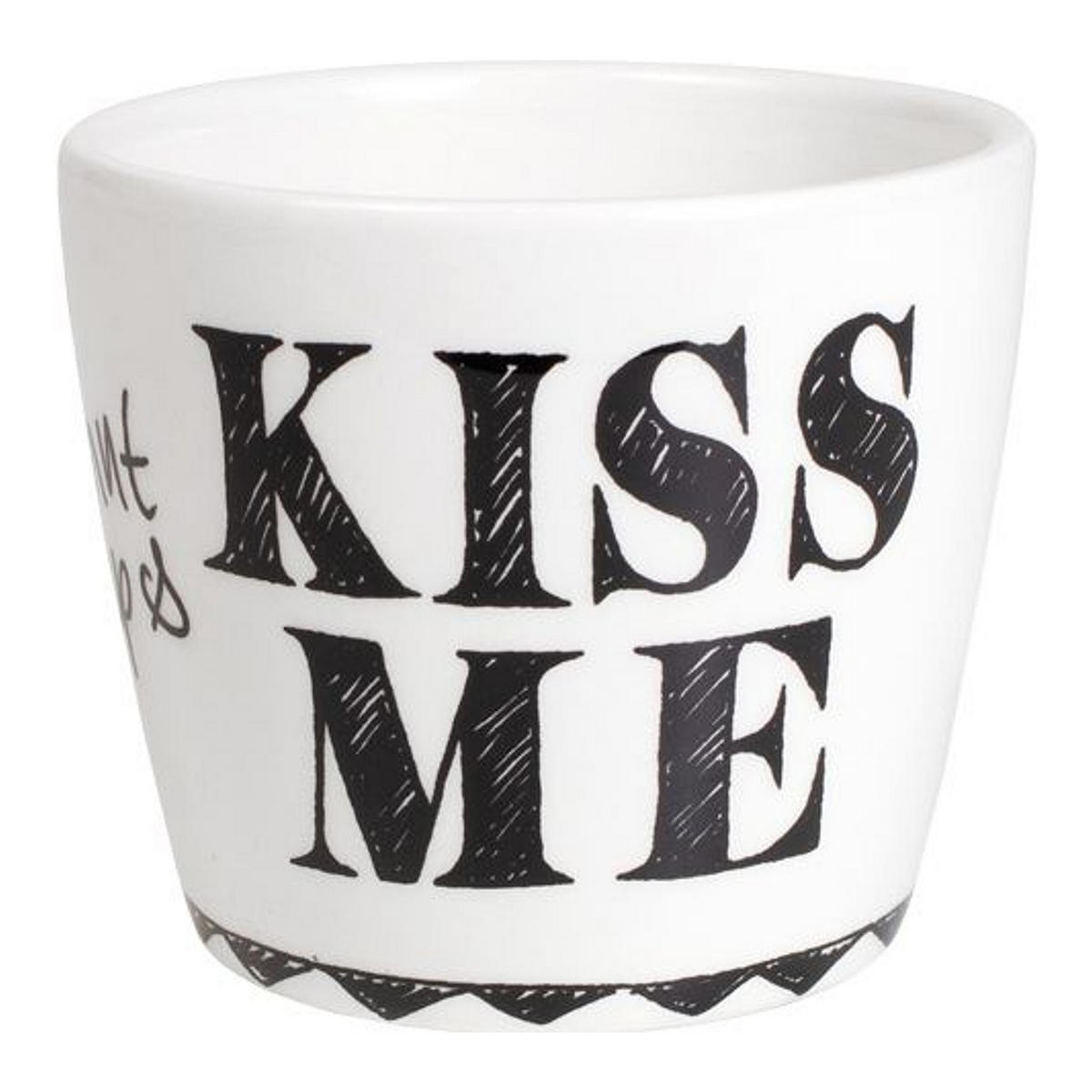 BECHER Küss mich in Schwarz - 150 ml - Schwarz, Keramik (0.2L) - Blond Amsterdam