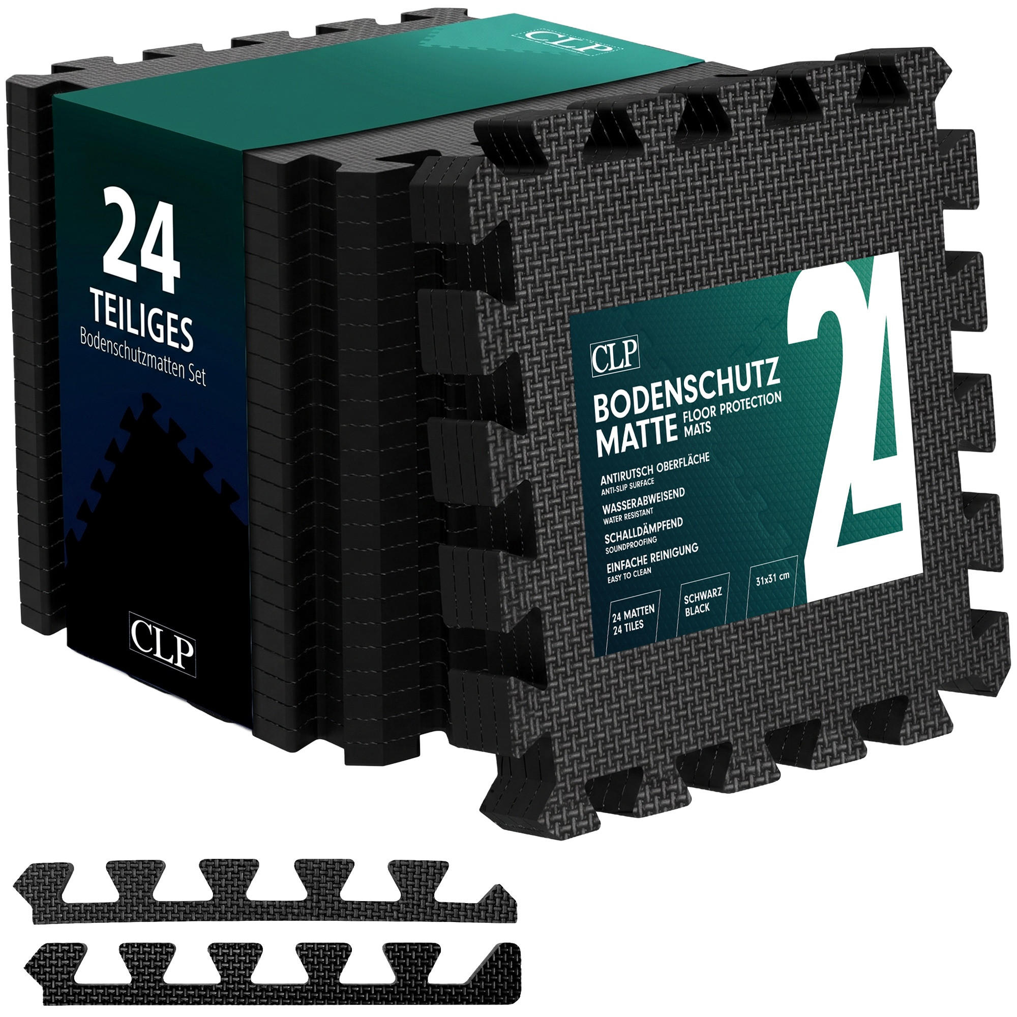 CLP Bodenschutzmatte Schwarz 31x31 cm
