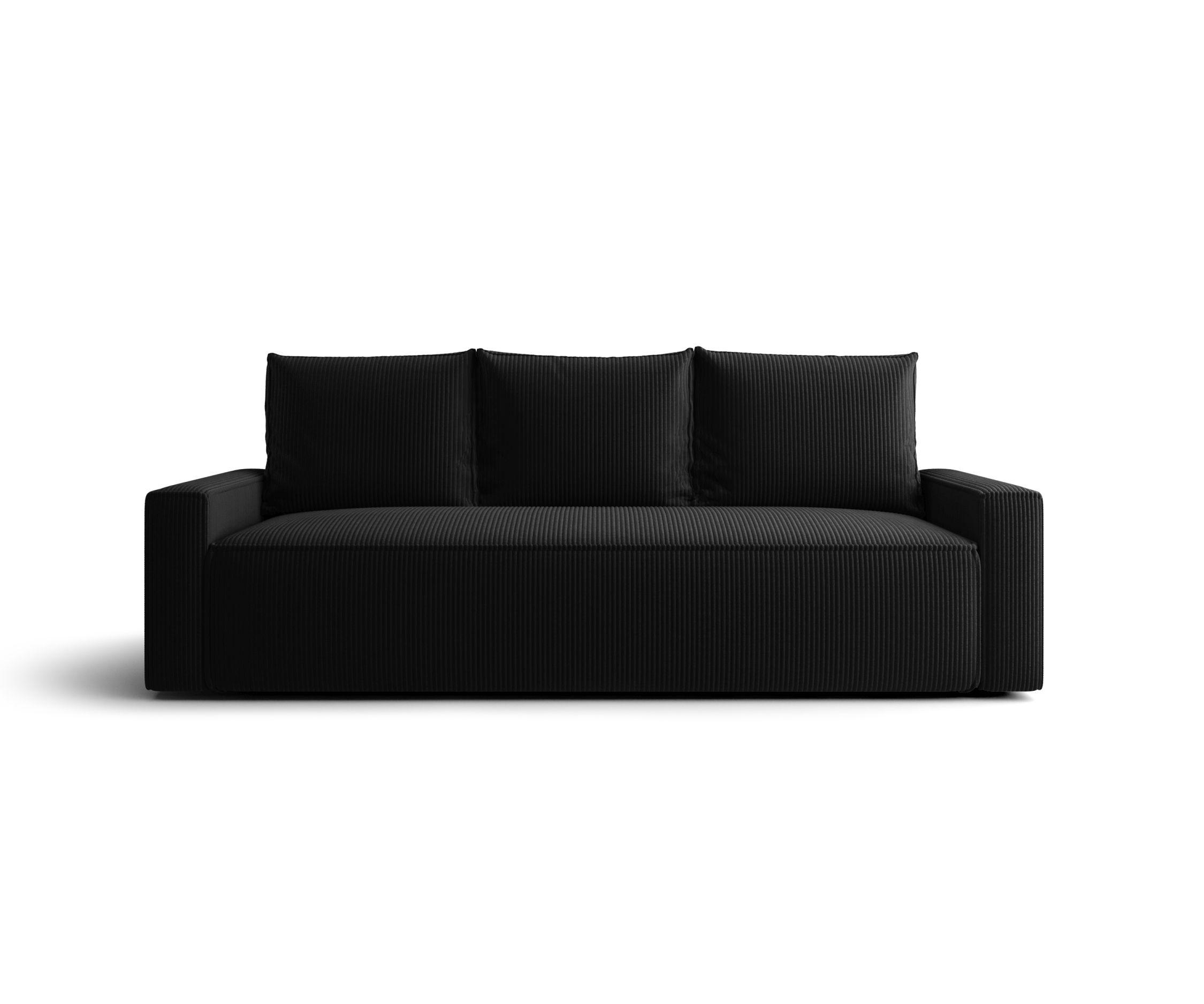 SOFA mit Schlaffunktion SAVIO Poso 135 - Schwarz, Textil (232/90/90cm) - Bedante