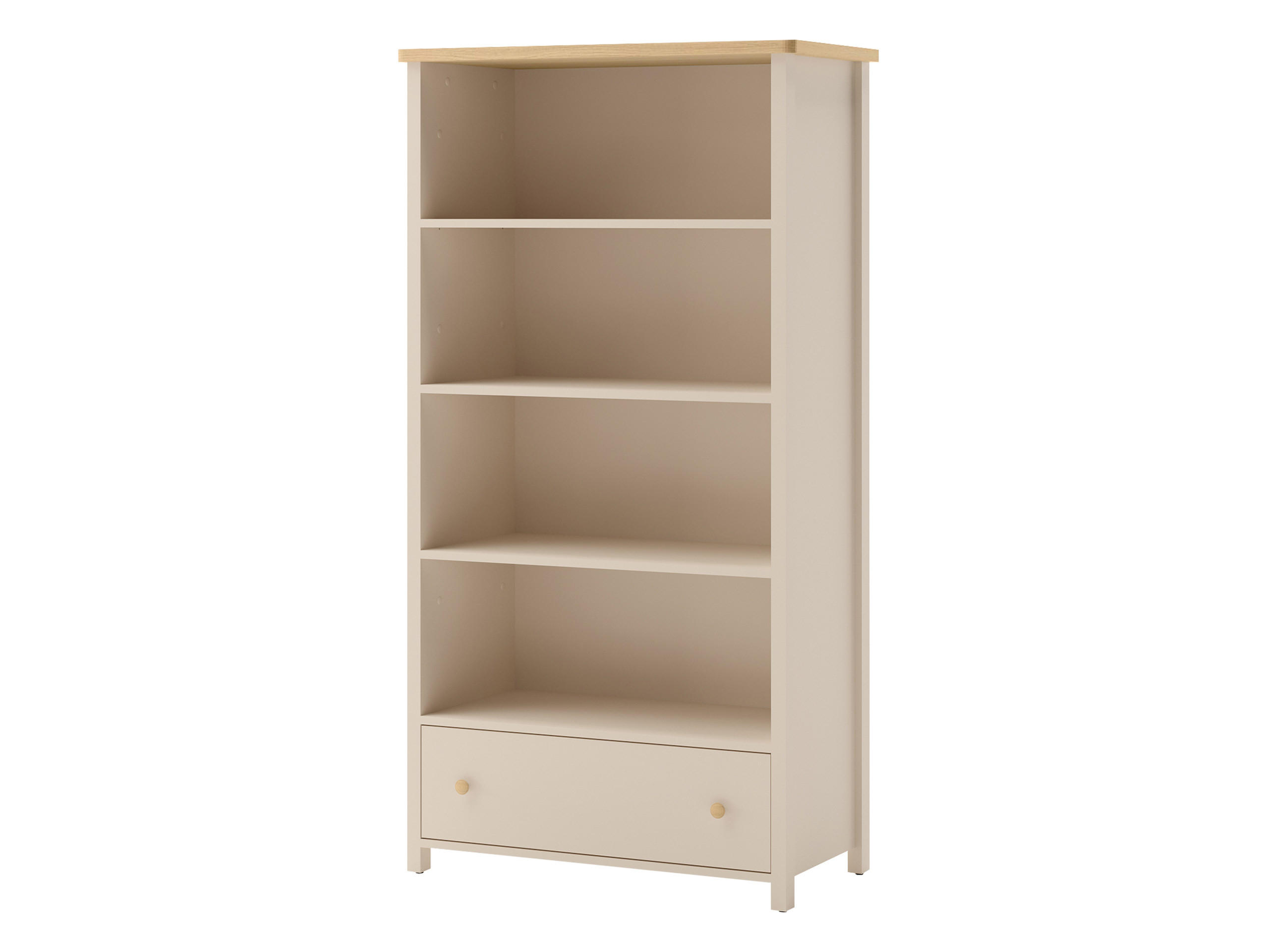 STANDREGAL Story 1S SO02 - Sandfarben/Goldfarben, Holzwerkstoff/Kunststoff (85/162/42cm) - MIRJAN24