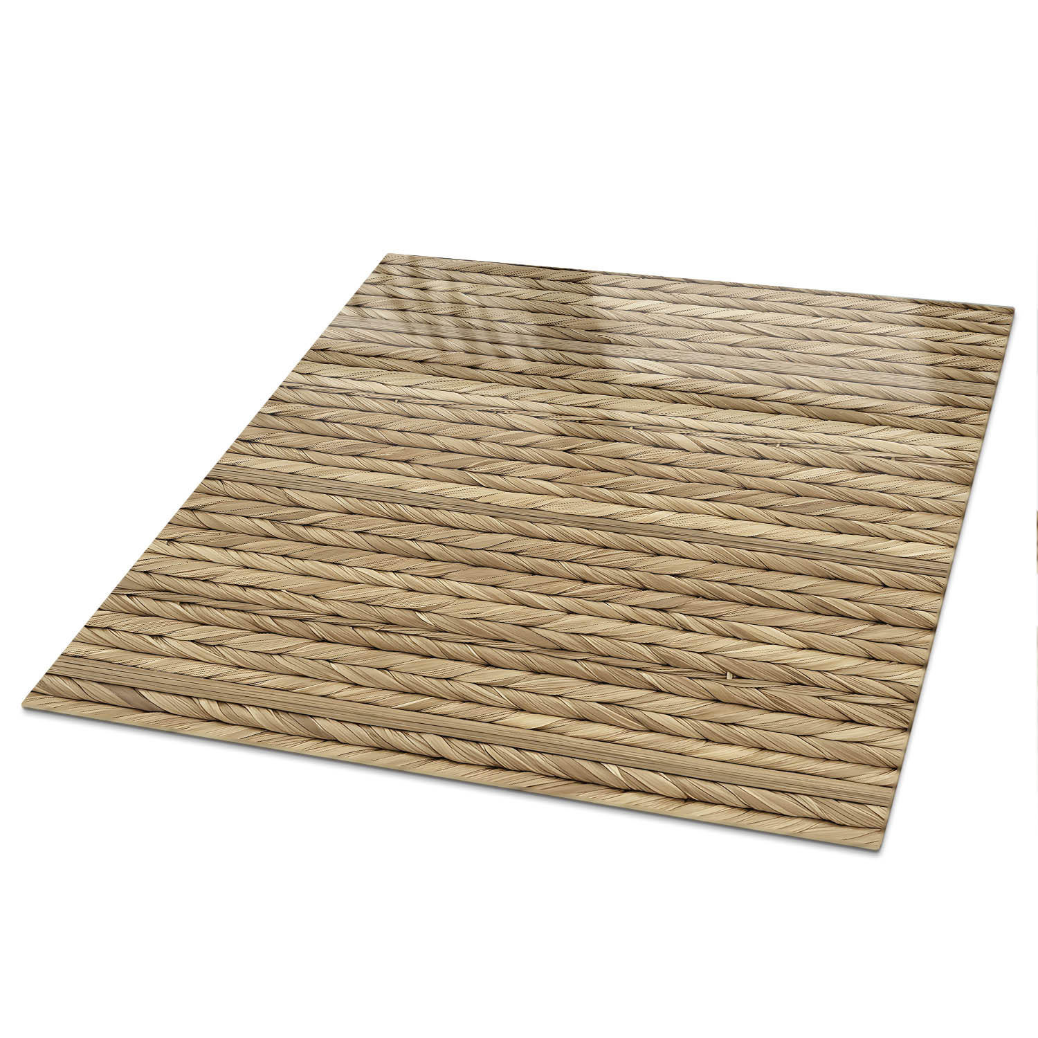 TISCHPLATTE 50x50 cm – Flechtmuster - Dunkelblau, Glas (50/50/0.4cm) - Wallfluent