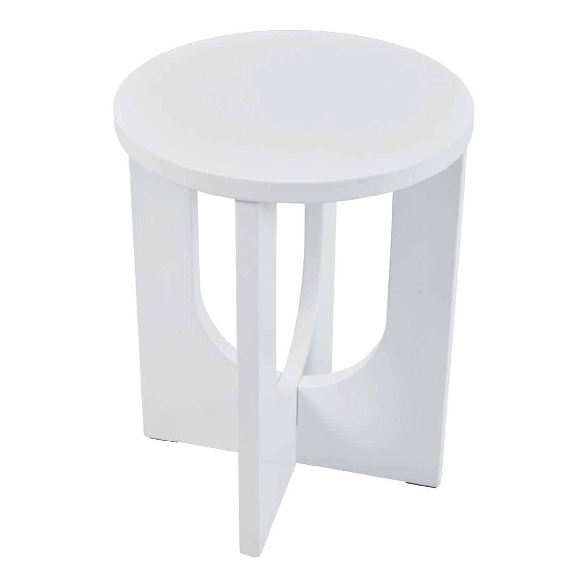 ODKLÁDACÍ STOLEK Kysdajore - bílá, kompozitní dřevo (40/40/50cm) - [en.casa]