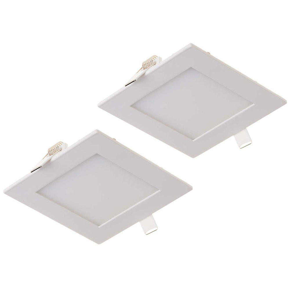 LED EINBAU PANEL Aluminium Weiß 2er Set - Weiß, Metall (8.4/8.4/1.2cm)