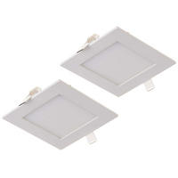 LED EINBAU PANEL Aluminium Weiß 2er Set - Weiß, Metall (8.4/8.4/1.2cm)