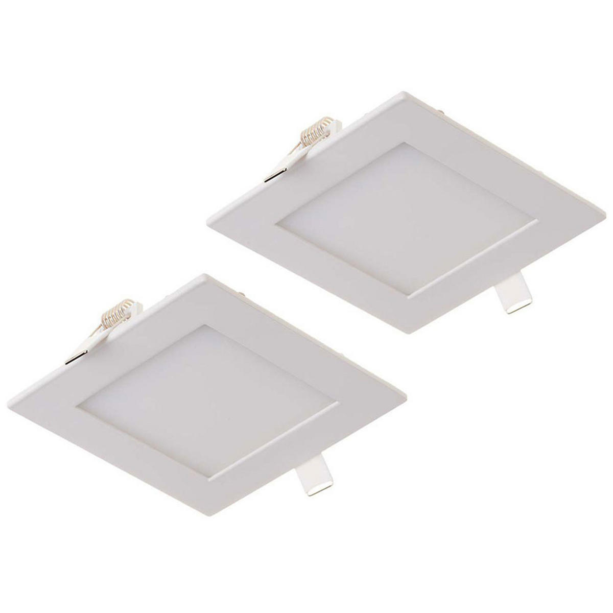LED EINBAU PANEL Aluminium Weiß 2er Set - Weiß, Metall (8.4/8.4/1.2cm)