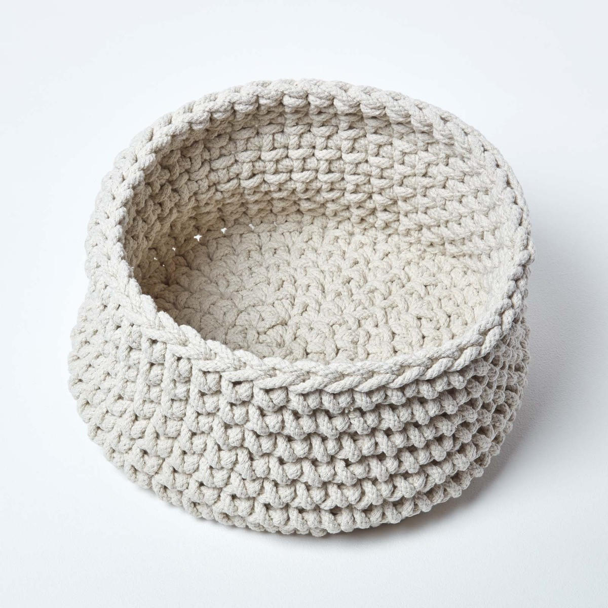 AUFBEWAHRUNGSKORB Baumwolle 37/21 cm - Naturfarben, Textil (37/37/21cm) - Homescapes