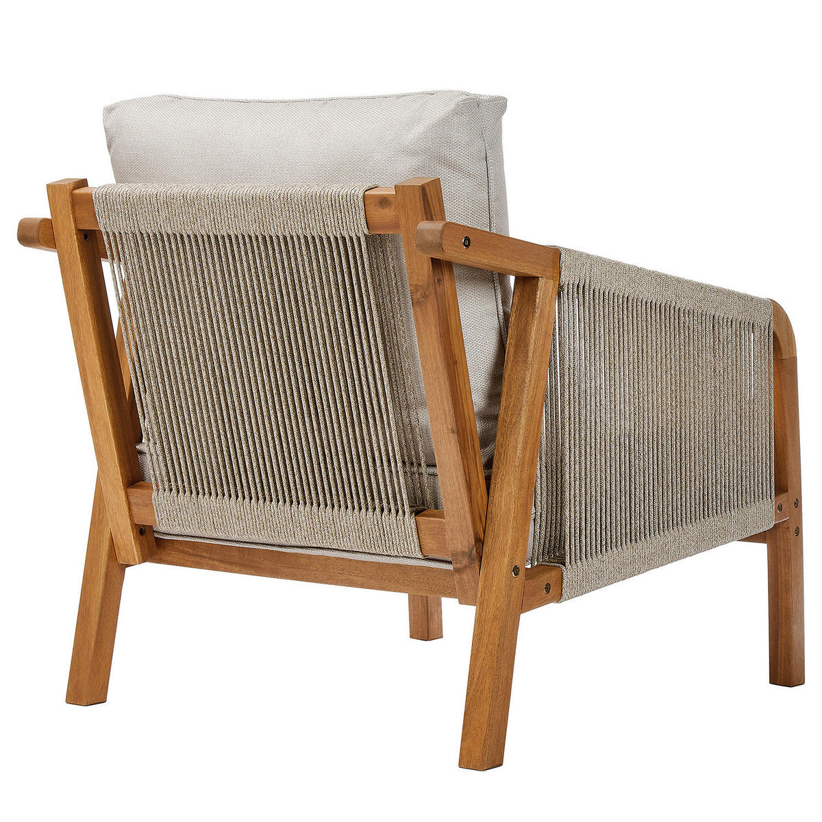 LOUNGE-SET (4-teilig) Rope Island - Braun, Holz - Butlers