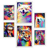 POSTER Set Mit 6 Säugetiere Im Hochformat Lebhafte Aquarell Stil Illustrationen Von Lächelnde Tiere Innenarchitektur A3 & A4 Weißer Rahmen - Weiß, Papier (29/3cm) - Nacnic